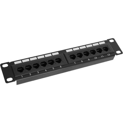 UTP 12 Ports Rack Câble CAT6 RJ45 Réseau Ethernet Données Panneau de Brassage Sans Support