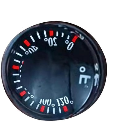 Temperatuurmeter Auto - Analoge Thermometer - Temperatuur Bewaken - Zonder Batterij - 3 cm - Transparant