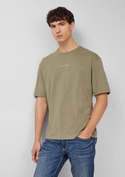 s.Oliver - male - T-shirt met moderne pasvorm en voor- en achterprints