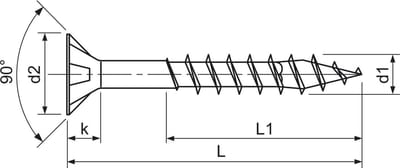 40x30mm Universele Schroef 1000 Stuks - T-STAR Plus - Gedeeltelijke Schroefdraad - WIROX A3J
