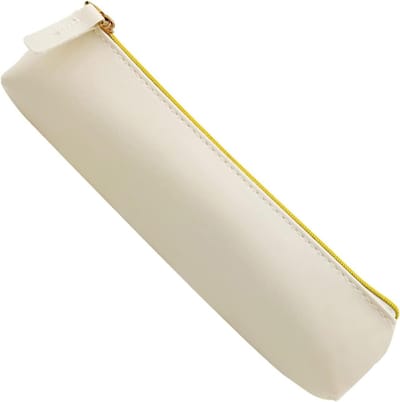 Kleurige Leren Pennenhouder met Metalen Rits - Organizer voor Studenten en Kantoor, Slim Design, Ideaal voor School en Werk