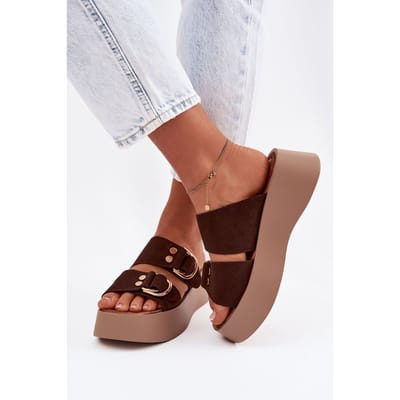 Solevia Platform Slides - Donkerbruin / 37