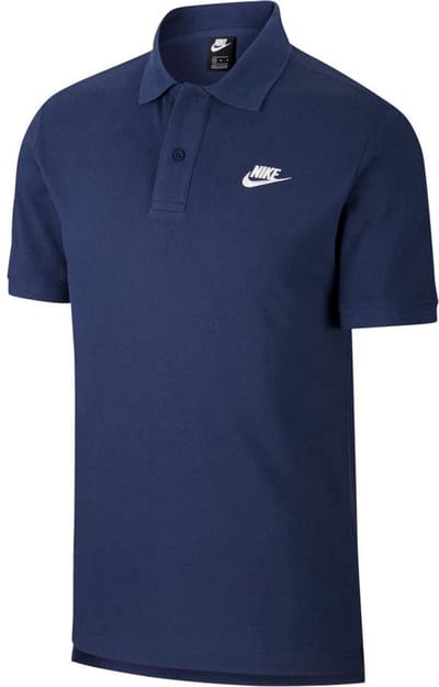 Nike Sportswear Poloshirt Heren - Maat M - Obsidiaan/wit
