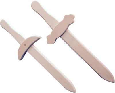 Houten Piratenmessen 34 cm | 2 Stuks