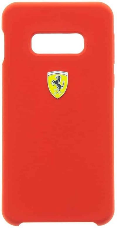 Ferrari Plain Backcase Hoesje Samsung Galaxy S10 - Rood