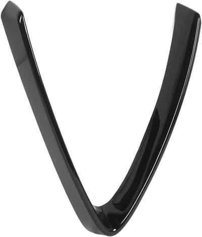 Bumper Grill Cover V-Shape Frame Decoratie in Heldere Zwarte Kleur voor Alfa Romeo Stelvio 2017-2023 - Vervangingsonderdeel, Auto Accessoire, Stijlvolle Bescherming