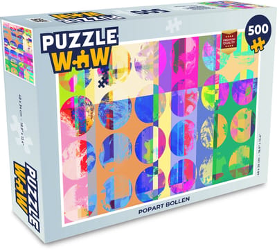 Puzzel Popart bollen - Legpuzzel - Puzzel 500 stukjes