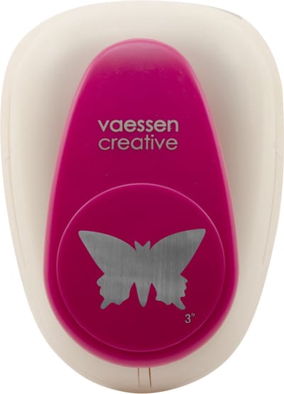 Vaessen Creative Pons - Figuurpons - Vlinder - 4,2 x 7 cm