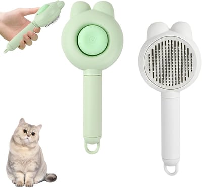 Zelfreinigende Borstel voor Honden en Katten, Geschikt voor Korte en Lange Vachten, Verzorgingsgereedschap voor Huisdieren