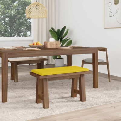 vidaXL - Bankkussen - Stof - Licht - Geel - Diepte - 35 - cm