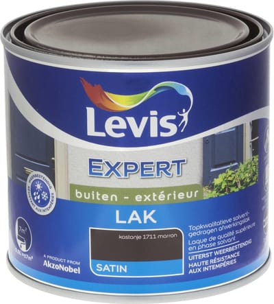 Levis - Expert Hout Lak Buiten Satin - Kastanje - 0,5 L