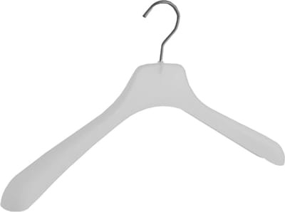 De Kledinghanger Gigant - Mantelhanger - Kostuumhanger - Jassenhanger - Volwassenen - 8605 - 24 Stuks - Kunststof - Frosted - Gebogen Model - Schouderverbreding 3,5 cm - 45 cm - Kledinghanger - Kleerhanger (8605/24)