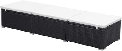 Ligstoel - Zonnebank - Buiten relaxen - Verstelbare rugleuning - 195 cm - Zwart