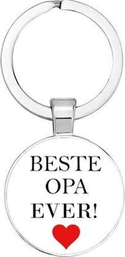 Akyol - Beste opa ever Sleutelhanger - Opa cadeau - Opa oma cadeau - Opa boek - Beste opa - Leuke kado voor je opa om te geven - 2,5 x 2,5 CM