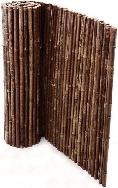 Zwarte bamboemat - Bamboescherm Zichtdoek - Tuin Decoratie - Niet geverfde bamboestokken - 200 x 250 cm - Zwartbruin