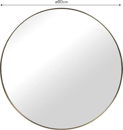 Atmooz - Wandspiegel Merope - Goud Brons - Rond - Badkamer / Woonkamer - Hangend - Goud Brons - Diameter 80cm - Metaal