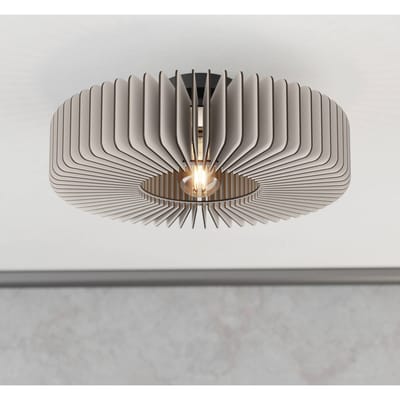 EGLO Palombaia Plafondlamp - E27 - Ø 50 cm - Grijs|Zwart - Hout|Staal