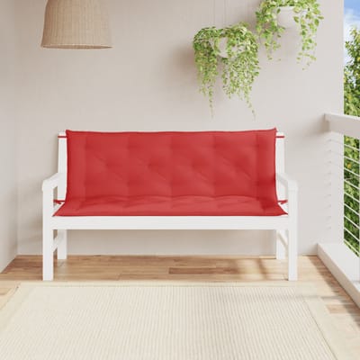 vidaXL - Tuinbankkussens - 2 - st - 150x50x7 - cm - oxford - stof - rood