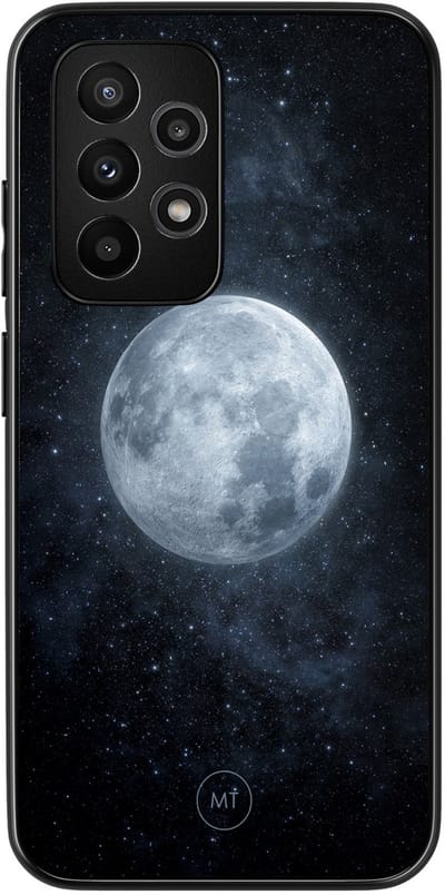 Hoesje geschikt voor Samsung Galaxy A53 - Maan - TPU Hard Case Backcover - Blauw - Mooie Telefoonhoesjes