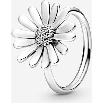 Nieuwe aankomst S925 Sterling Zilver 50 soorten sprankelende madeliefjebloem kroon ringen voor vrouwen verlovingssieraden jubileum 7 white