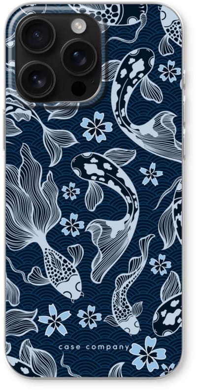 Case Company® - Hoesje geschikt voor iPhone 16 Pro Max hoesje - Midnight Koi - Soft Cover Telefoonhoesje - Bescherming aan alle Kanten en Schermrand