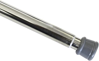 Gardinia spanstang, metalen stang, uitschuifbaar, montage zonder schroeven en boren, diameter 23/26 mm, lengte 80-130 cm, nikkellook, 3554