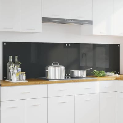 vidaXL - Keukenachterwand - 2 - st - Donkergrijs - 100 - x - 50 - cm - gehard - glas