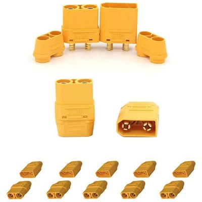5 Paar XT90H Mannelijk-Vrouwelijk Connectoren met Antislip Behuizing | Hoge Kwaliteit voor RC Lipo Batterijen | Veilige Draadbescherming, Ideaal voor RC Modelbouw