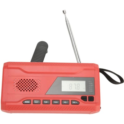 Radio d'urgence à manivelle multifonctionnelle FM AM WB, radio solaire portable pour urgence domestique