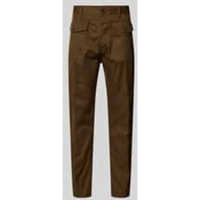 Stoffen broek met knoop- en ritssluiting