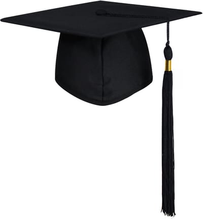 Fiestas Guirca Afstudeer/geslaagd hoedje - zwart - diploma uitreiking - examen gehaald