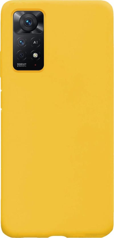 Hoes - Geschikt voor Xiaomi Redmi Note 11 - Sterk & Shockproof - Hoesje Cover - Siliconen Case - Geel