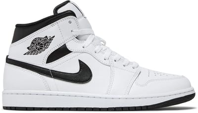 Nike Air Jordan 1 Mid - Reverse Panda - Heren Sneakers Schoenen Wit-Zwart