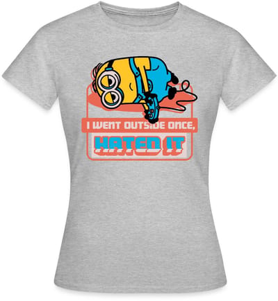 Minions Dave Ging Buiten Het Kantoor Quote T-Shirt Dames
