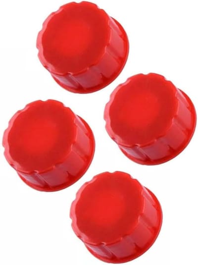 Benzinedop Set - Can Dop - Brandstof Opslag - Vaste Bodem - 4 Stuks - Rood Zwart