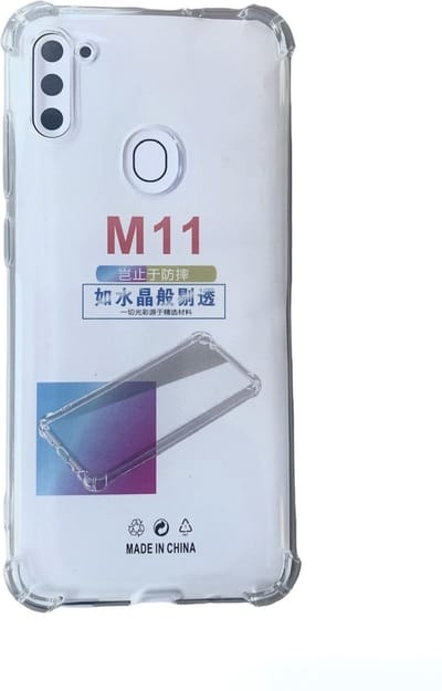 Hoesje Geschikt voor Samsung Galaxy M11 Anti Shock silicone back cover/Transparant hoesje