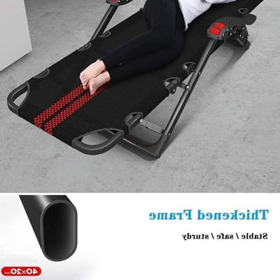 Opvouwbare Ligstoel - Tuinstoel Lounger - Buiten Ontspannen - 200 kg Draagkracht - 50 cm Zitdiepte - Zwart