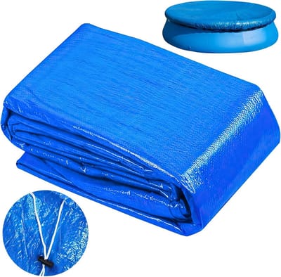 Zwembadafdekking Rond - Dekzeil Zwembad - Zwembad Beschermen - Waterdicht UV-bestendig - Ø 210 cm - Blauw