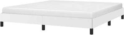 Bedframe Kunstleer - Ledikant Tweepersoons - Slaapcomfort Verbeteren - Multiplex Lattenbodem - 180x200 cm - Wit