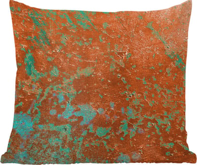 Sierkussens - Kussentjes Woonkamer - 60x60 cm - Staalplaat - Turquoise - Roest