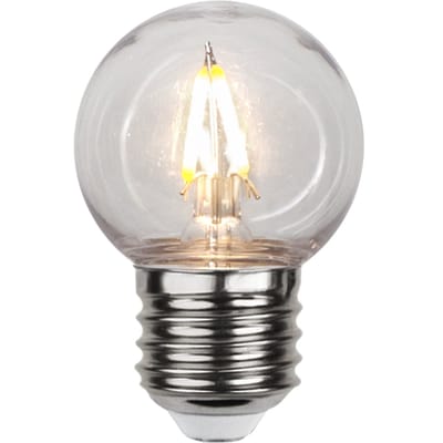 Prikkabel - Kogellamp - E27 - 1.4W - Extra Warm Wit - 2700K - Filament - Helder