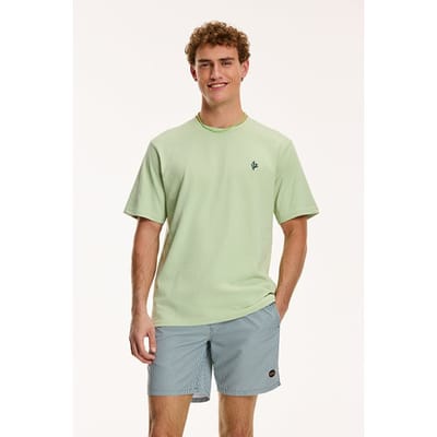 Shiwi Palm T-shirt Dust Green Size: S | Basic T-Shirts Outlet | Heren | Groen