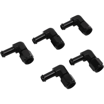 5 Stuks 90 Graden Brandstofleiding Fitting Adapter Lekpreventie 6AN Vrouwelijk naar 3/8in Barb Slangstuk
