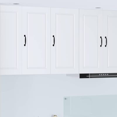 vidaXL - Wandkast - PORTO - Wit - 40 - x - 31 - x - 80 - cm - Bewerkt - hout