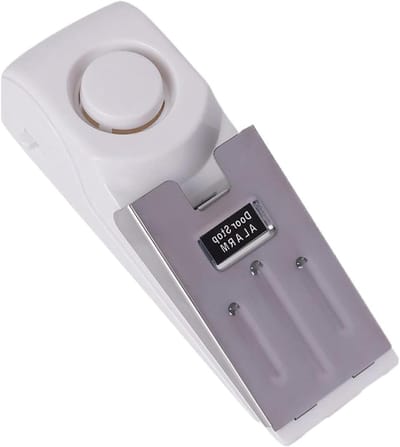 Deurstop Alarm - Inbraakpreventie Wedge - Veiligheid Thuis - 120 Decibel Geluid - 15 x 15 x 8 cm - Wit