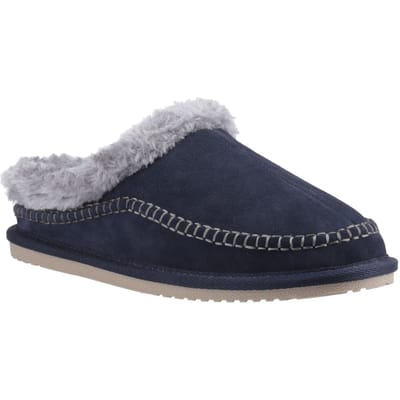 Hush Puppies Atticus Suède Heren Navy Slippers