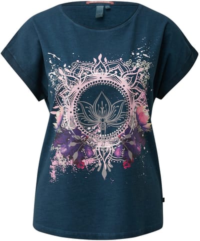 Q/S designed by - Dames t-shirt - Maat XS - Vrouwen - Bruin - katoen