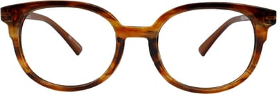 VERTEBRIL Nova - Sterkte -0.50 - Kleur Amber Dawn - GEEN leesbril - Unisex bril voor veraf - Lichtgewicht montuur – Fijne pasvorm – Flexibele veren – Hoogwaardige MIN glas - Myopie/bijziendheid - Inclusief etui en doekje