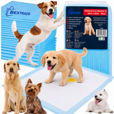 Honden Trainingsmatten 60x60 cm – 40 Stuks Absorberende Puppy Pads – Waterdichte Hygiëne Onderleggers voor Honden en Puppy’s – honden trainingsmatten – plasmat hond – wegwerp trainingsmat – dieren hygiëne mat – 31606