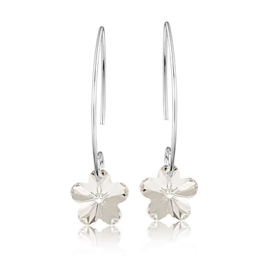 Montebello Oorbellen Aster BZ96 -925 Zilver Gerhod. - Swarovski - Ø14mm - 37mm